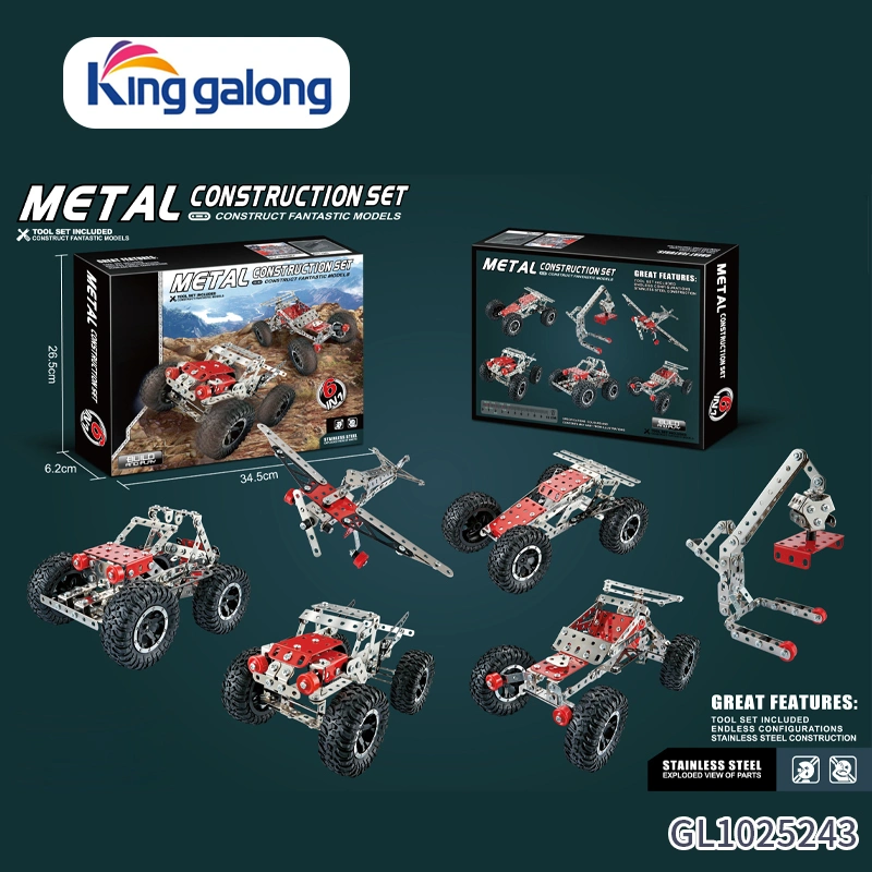 Kids Racing Car Toys 287PCS Assemble 3D Metal Puzzle Building Blocks Racing Car Model