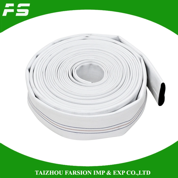 8bar 2" Single Jacket Fire Hose From Synthetic Textile PU Coated Canvas Fire Fighting Hose