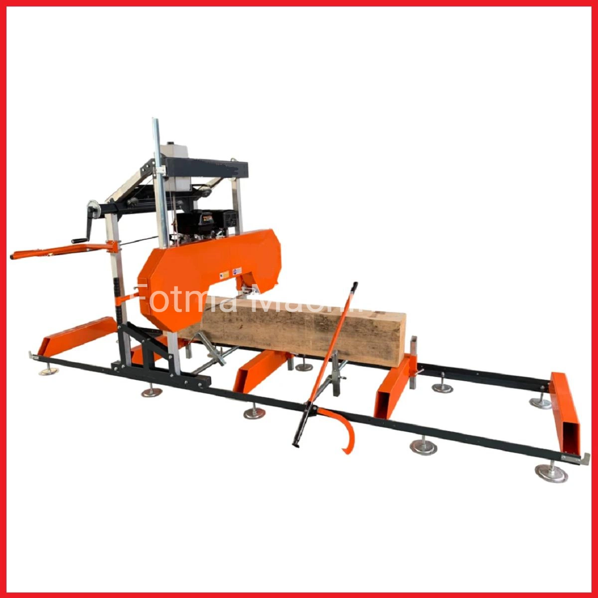 Horizontal Wood Bandsaw Saw Mill Portable Sawmill Woodworking Machinery with Trailer