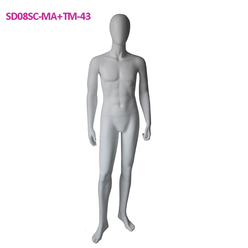 Fiberglass White Standing Muscle Male Mannequins for Fashion Shop