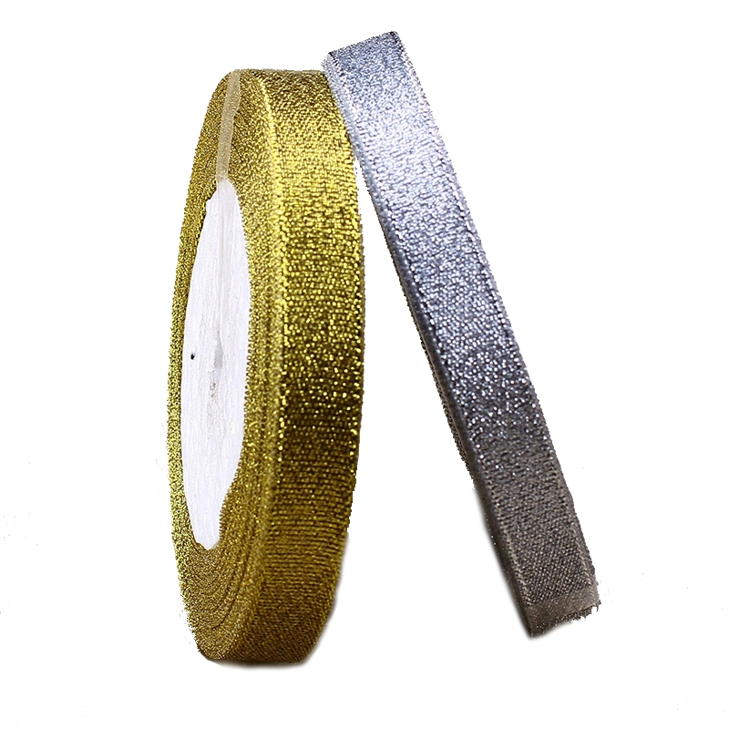 High quality/High cost performance  Metallic Ribbon Custom Bow Glitter Tape for Gift Party and Decoration