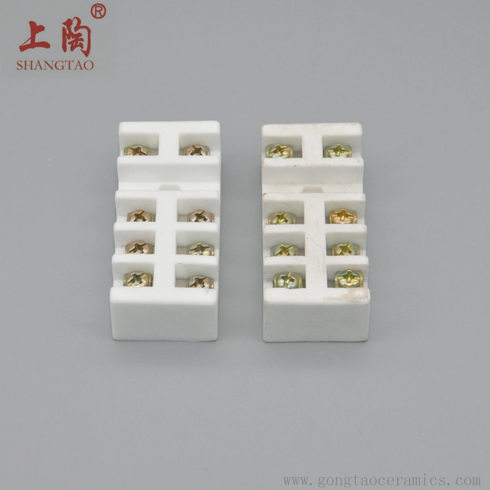 Beige High Temperature Steatite Ceramic Terminal Block Ceramic Connector