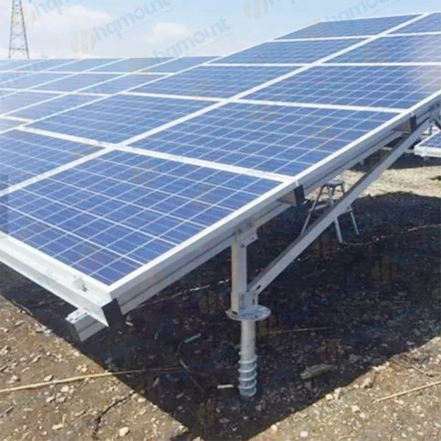 Solar de aluminio anodizado de montaje de inclinación de la tierra para la fijación de la energía solar