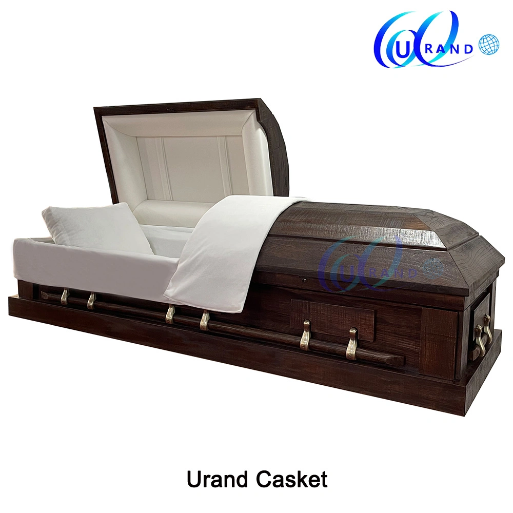 High quality/High cost performance American Style Casket Funeral Supplies Wholesale/Supplier Solid Oak Rustic Finishing Burial Caskets