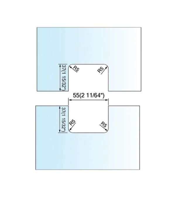 Self Closing Spring Function Glass to Fixed Transom Mount Shower Hinge