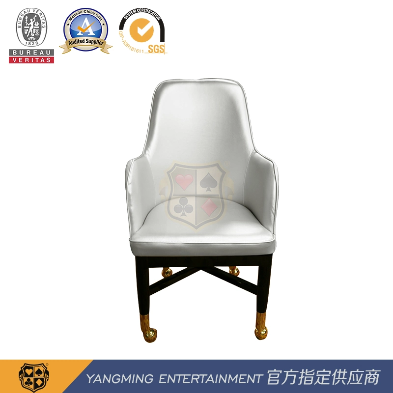 Texas Hold&prime; Em Poker Club Player Chair Stainless Steel Metal Pulley Dining Chair Ym-Dk11