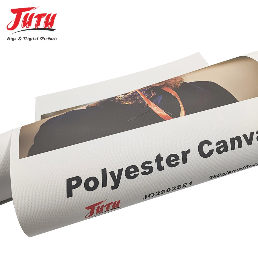 Jutu Accurate Color Performance Digital White Substrate for Solvent Printing Polyester Canvas