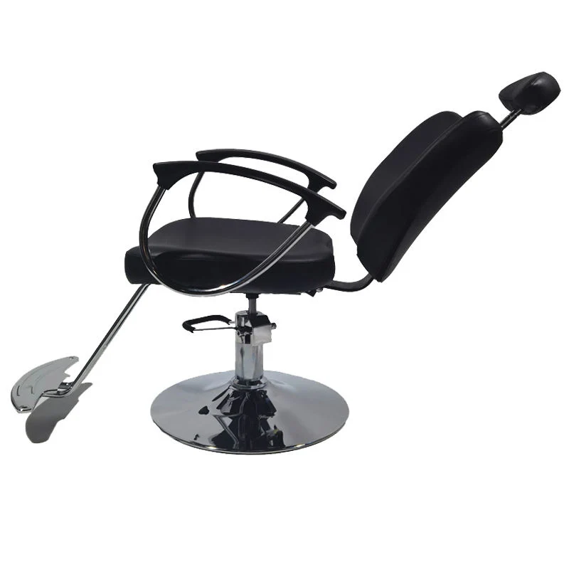 Peluquería negra elegante Vintage Salon Barber silla con pedal