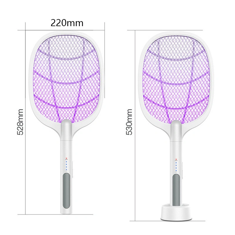 Dois em uma raquete de carregamento USB Fly Swatter Função Dupla Mosquito Mosquito Swatter Eléctrico Killer