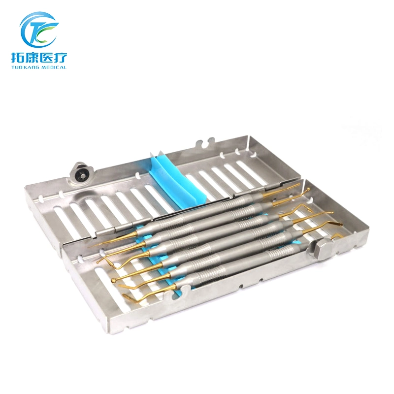 Stainless Steel Dental Sterilization Box Cassette Tray for Dental Instruments Sterilizer Box 6 PCS/Kit