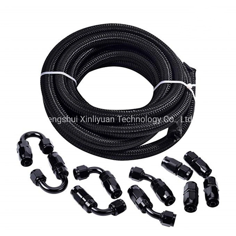 An10 Line Auto Motorcycle NBR Synthetic Rubber Hose 304 Ss Wire Braided Hydraulic Assembly Customized An10 Oil Cooler Hose Line