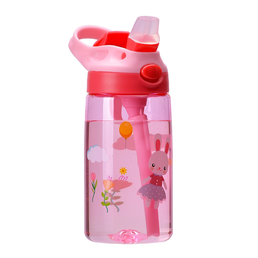 Mode Kunststoff Wasserflasche mit Stroh und Lagerung 22oz 2 In 1 Snack Wasserflasche