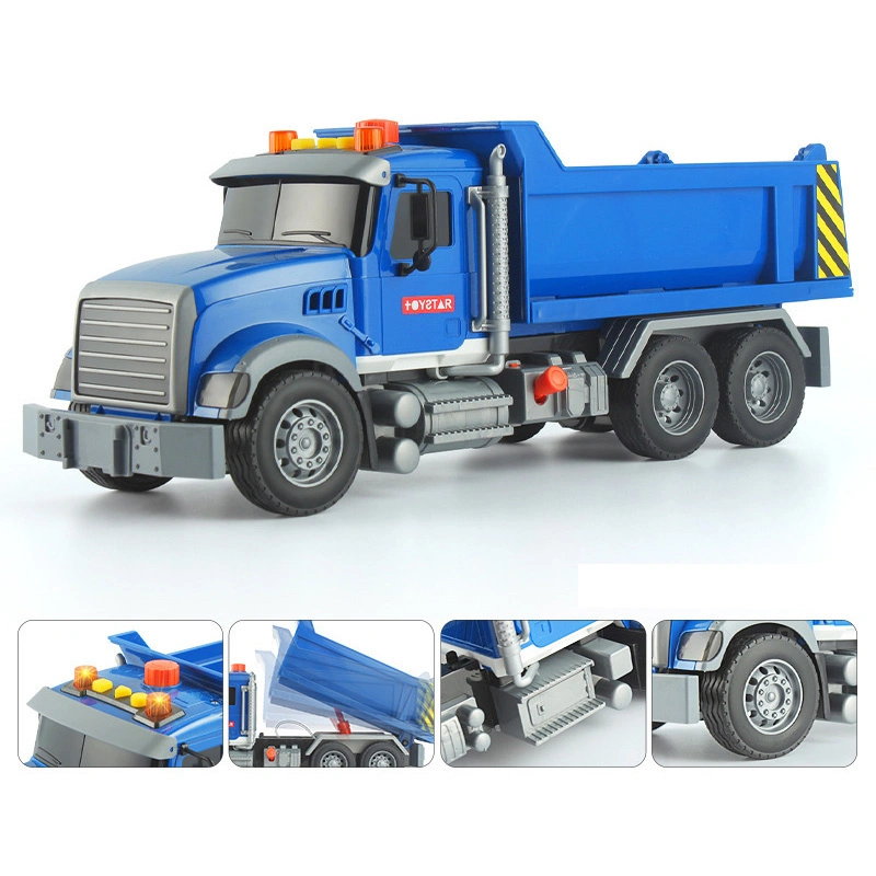 Friction Power Vehicle Children Trucks Inertia Kids Car Gift for Bavy Boy Plastic Vehicle Dump Truck with Music and Light