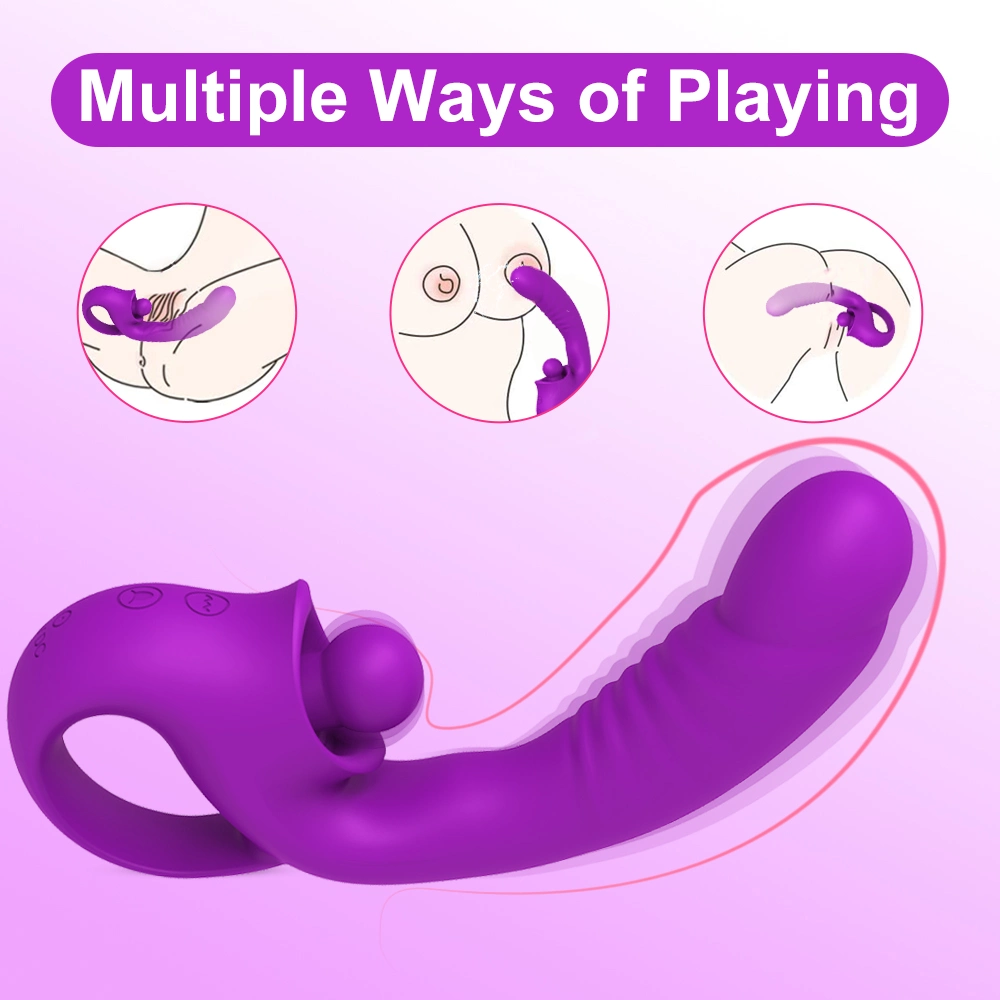 Wholesale/Supplier Multifunction Sex Toys Women Vibrator Dildos Sucking Vibrator for Women-Purple