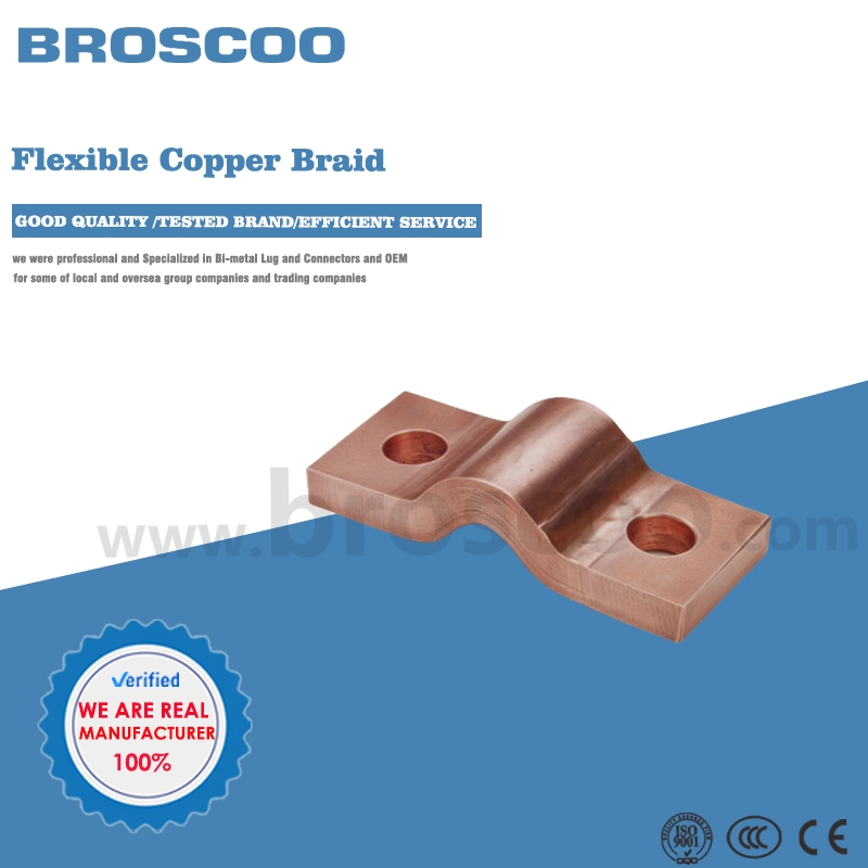 Braided Copper Grounding Strap, Flexible Electrical Copper Braided Connectors