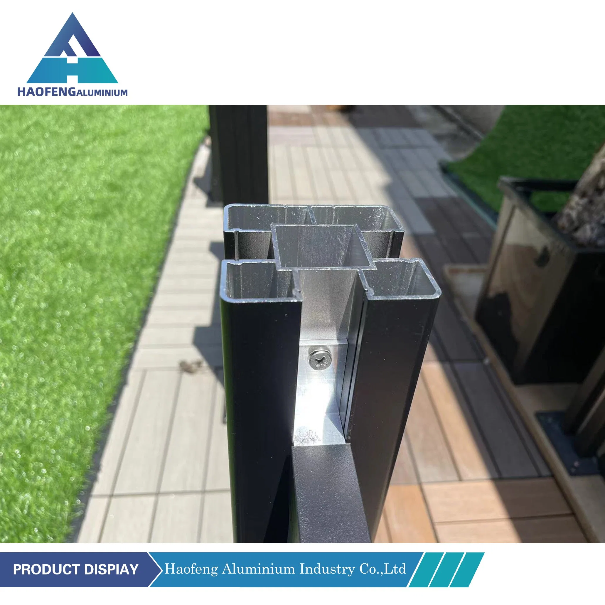 حديقة ألومنيوم شرفة Privacy Fence Profile Louvre Frame Bar أفقي مبارزة المبارزة بالسيف