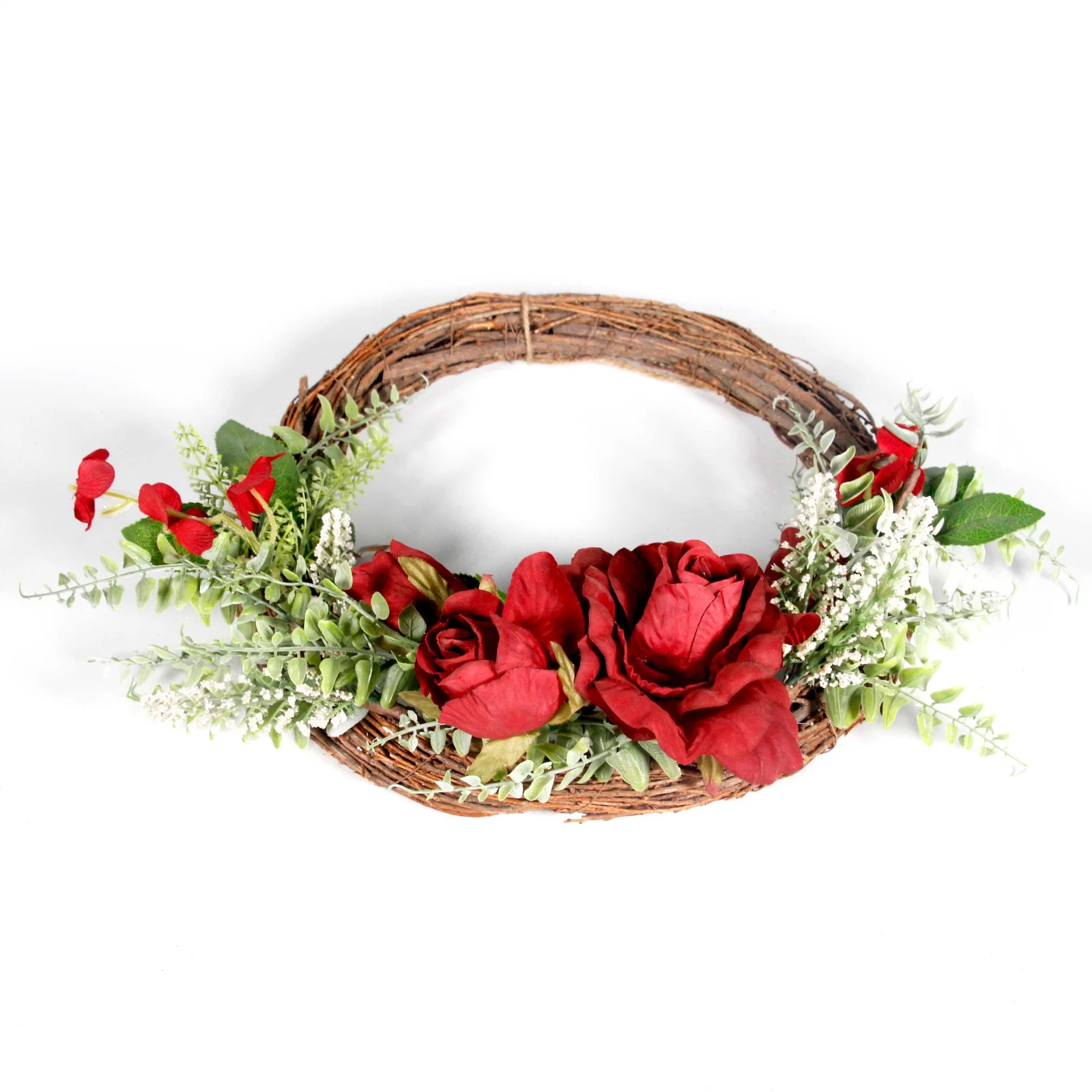 Artificial Rose Garland Wooden Garland Green Plant Decoration Easter Wall Wedding Decoration Garland