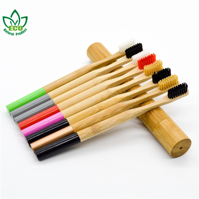 Logo personnalisé brosse à dents en bambou charbon de bois