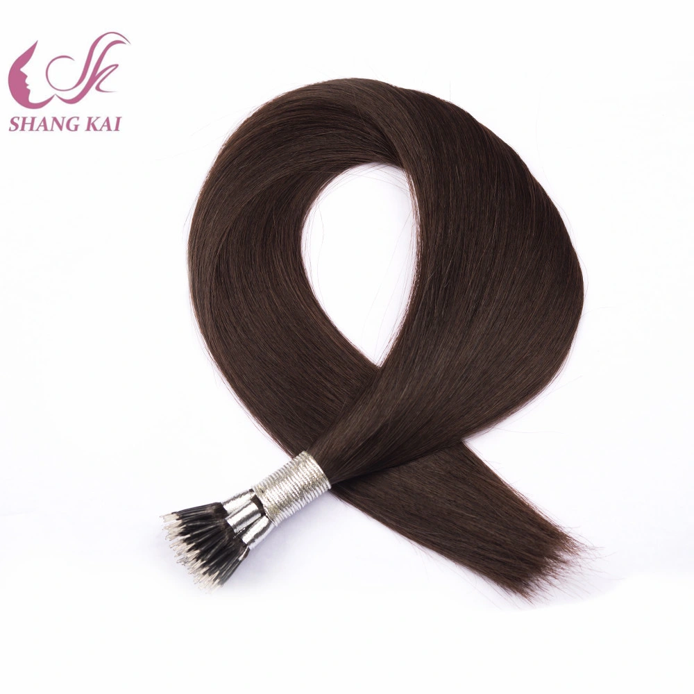 High quality/High cost performance Double Drawn Nano Tip Hair Extension Human Hair Russian/Mongolian Hair