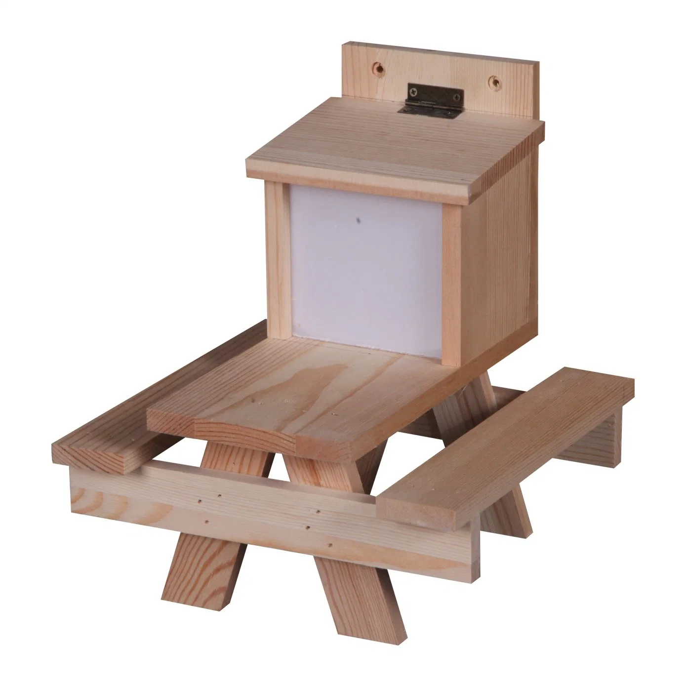 Durable Wooden Squirrel Picnic Table Feeder for Outside