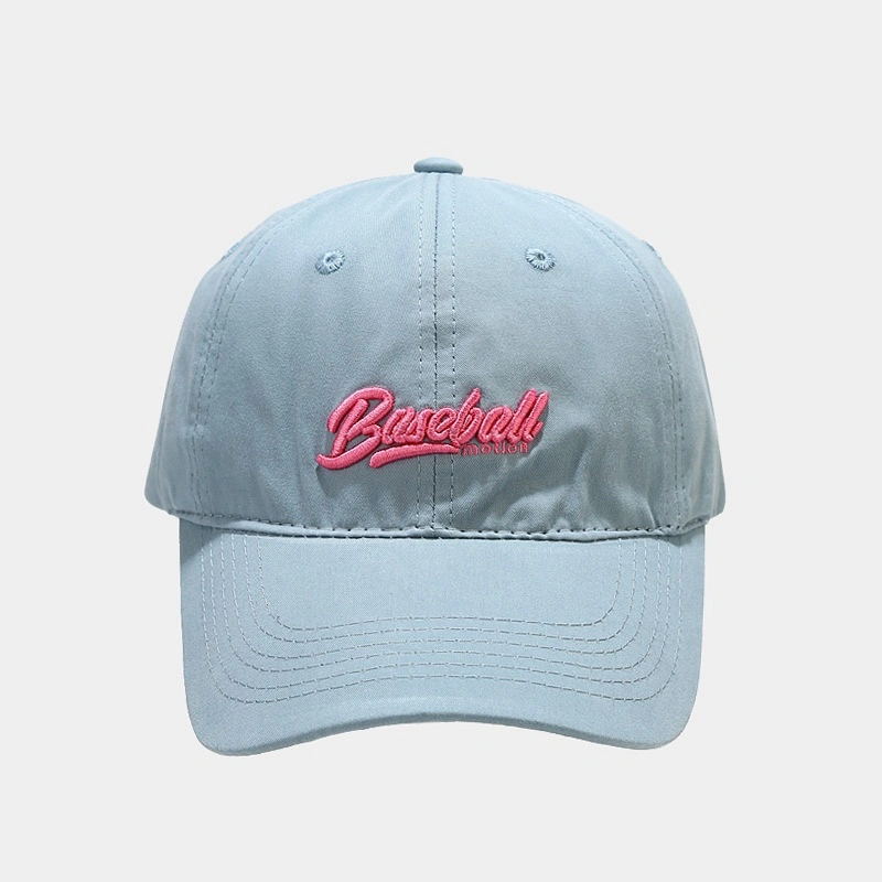 Colorful Custom Logo 3D Embroidery Cotton 6 Panel Plain Color Adults Sports Baseball Cap