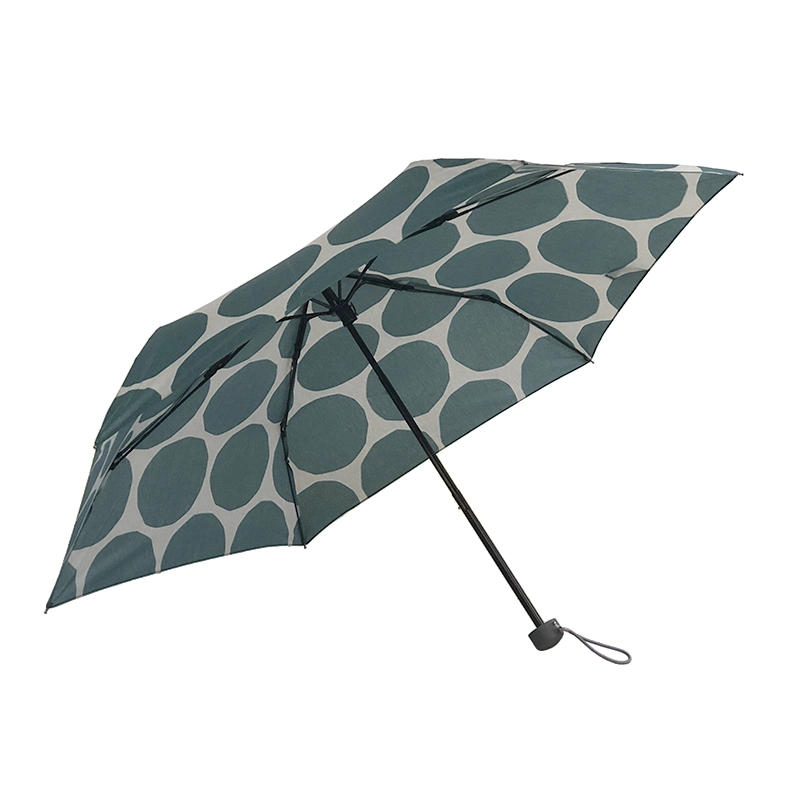 Vert 21 pouces léger 210g portable plié manuellement Ultralow-Light 5 pliage Parapluie imprimé à cinq plis