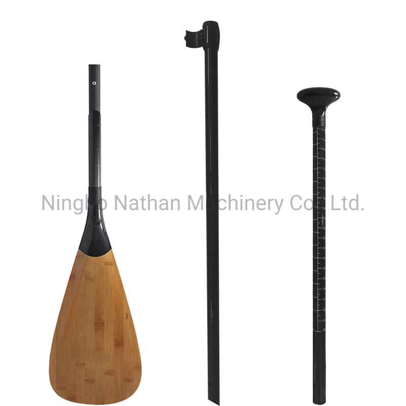 Personalizar el Sup Paddle de la hoja de chapa de bambú Paddle ajustable de 3 piezas para el surf