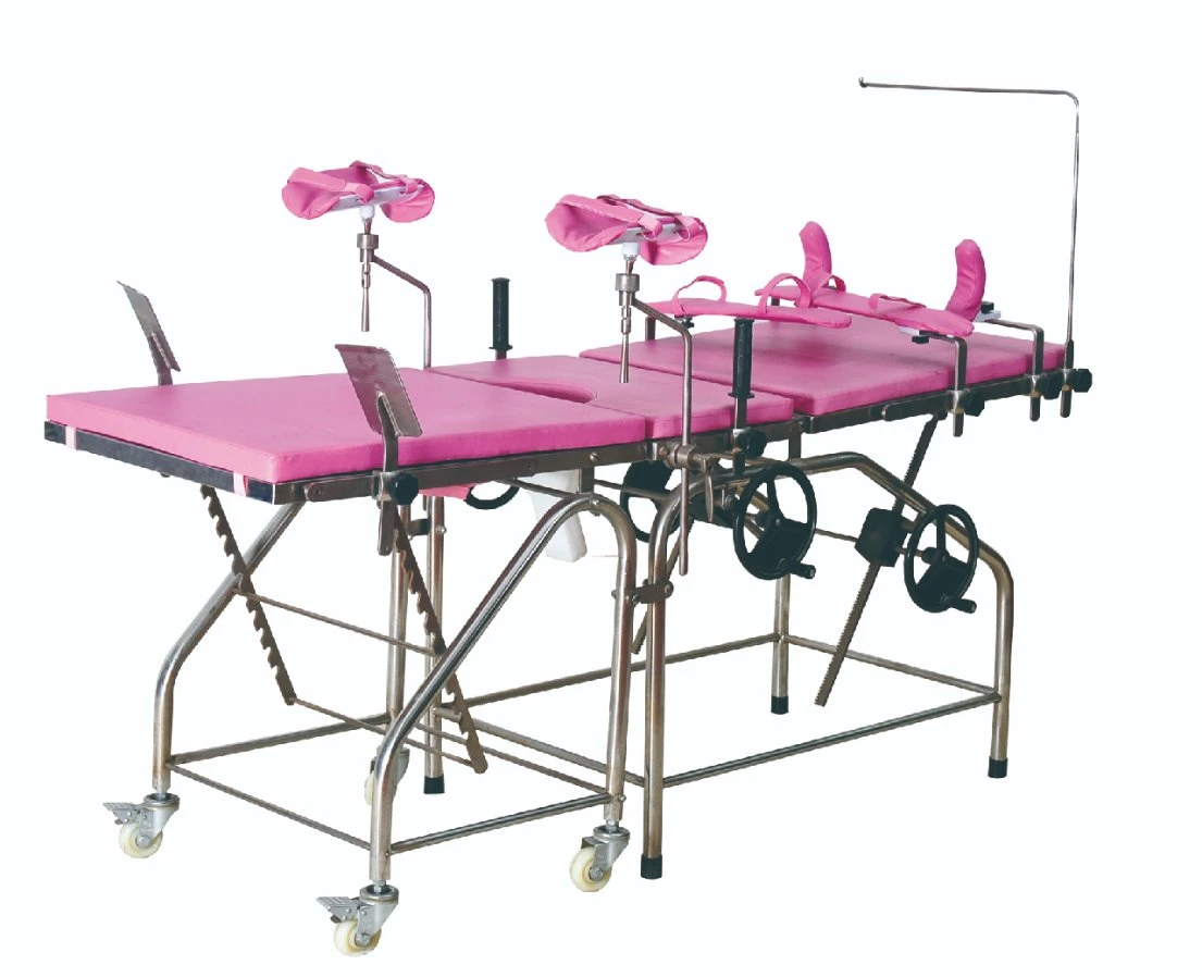 Chaise gynécologique de table d'examen pliée d'hôpital