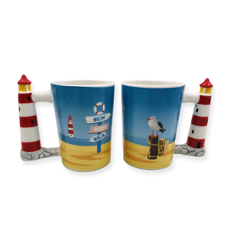 Recuerdos para turistas de cerámica animal marino tortuga tazas Mug animales 3D