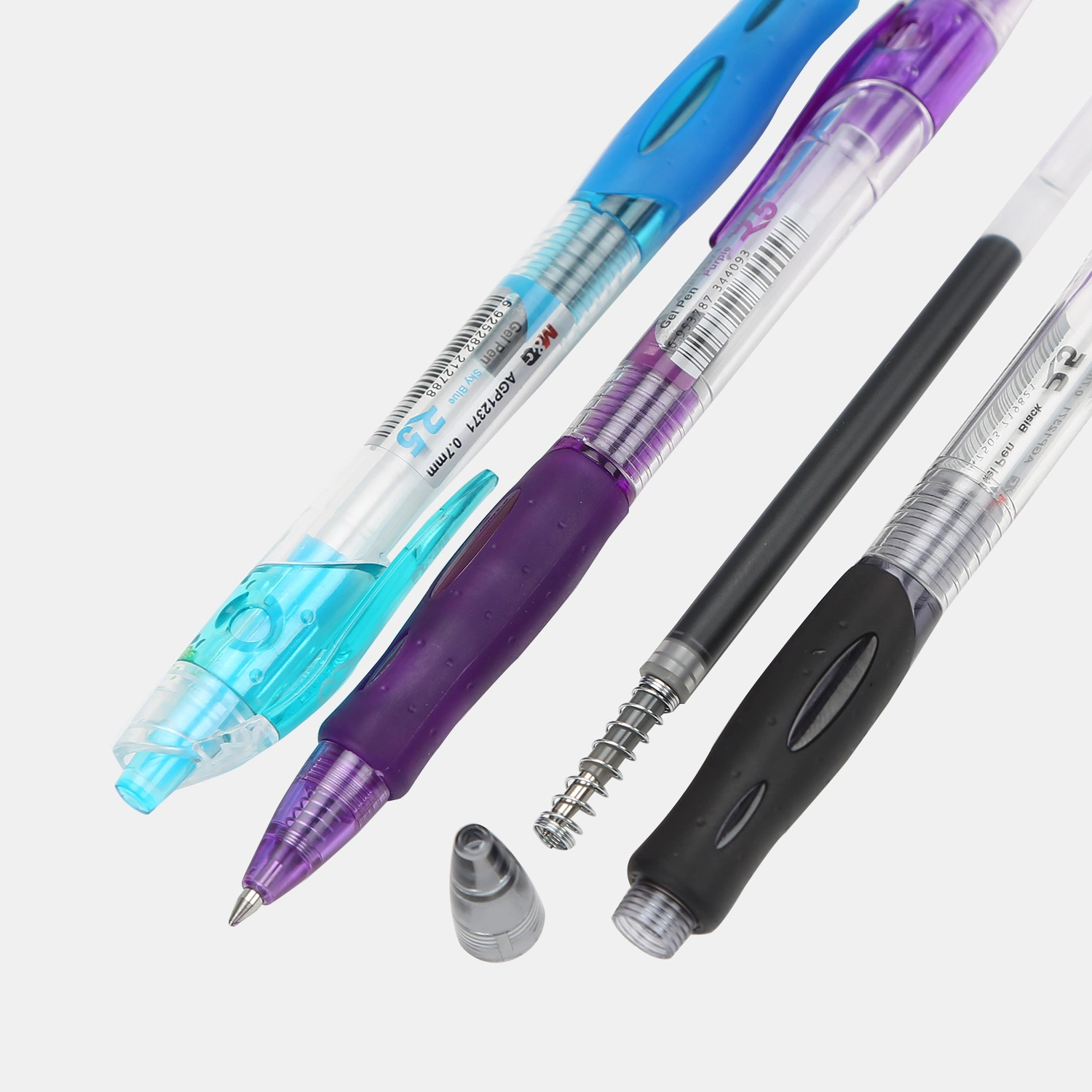 Hot Selling 0.7mm Plastic Promotional 8 Colors Gel Pen