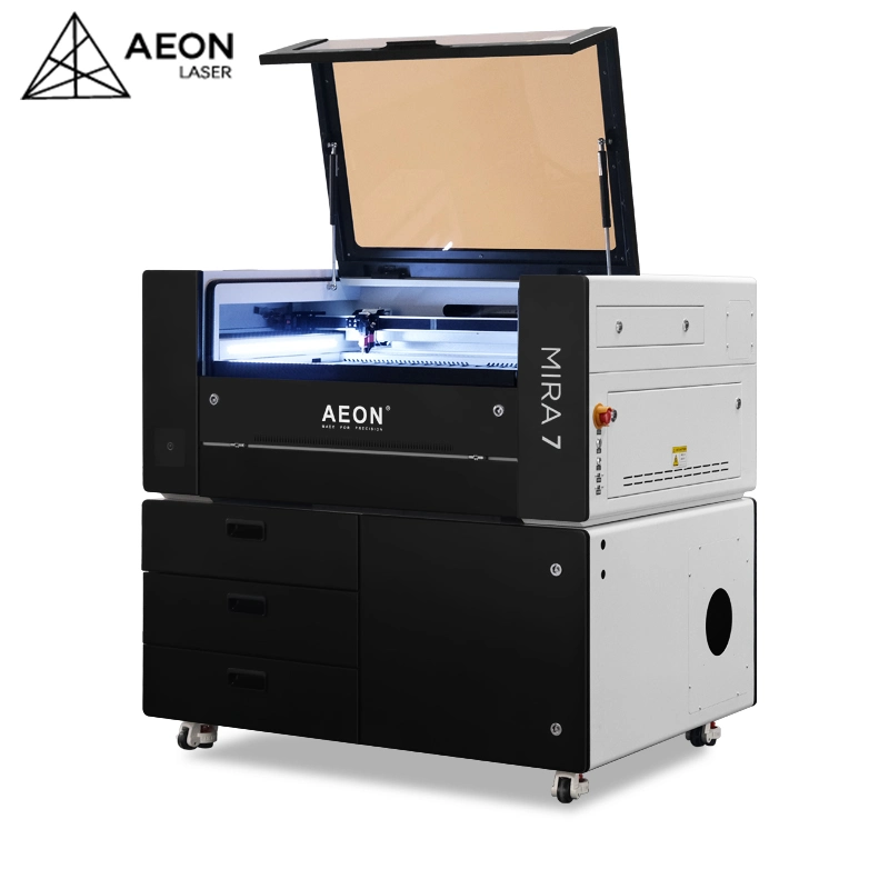 Aeon Hot Sale Autofokus WiFi mit Holz Maschine für Acryl Gummi Stempel MDF Sperrholz C02 Lasergravur mit Ruida Lightburn