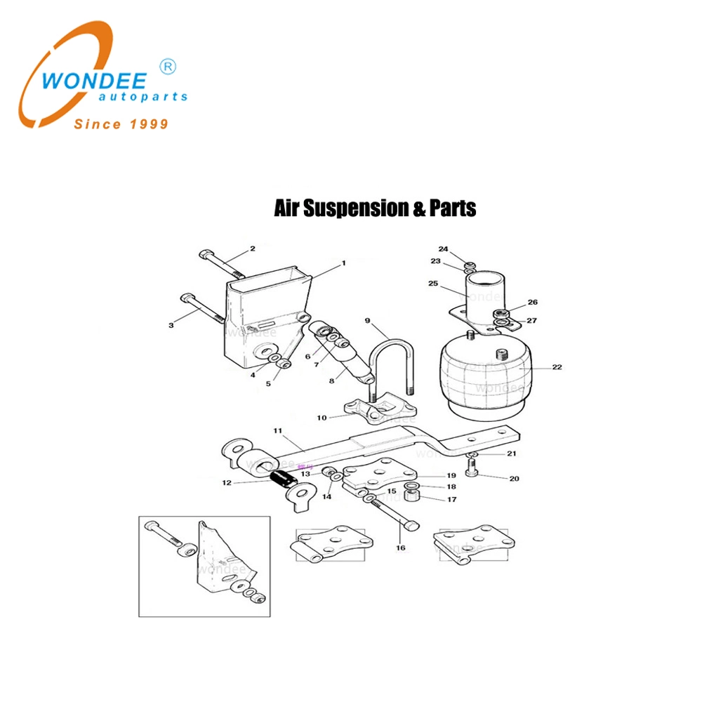 Auto Parts Manufacturer 13t Air Spring Type Air Suspension for Semi Trailer