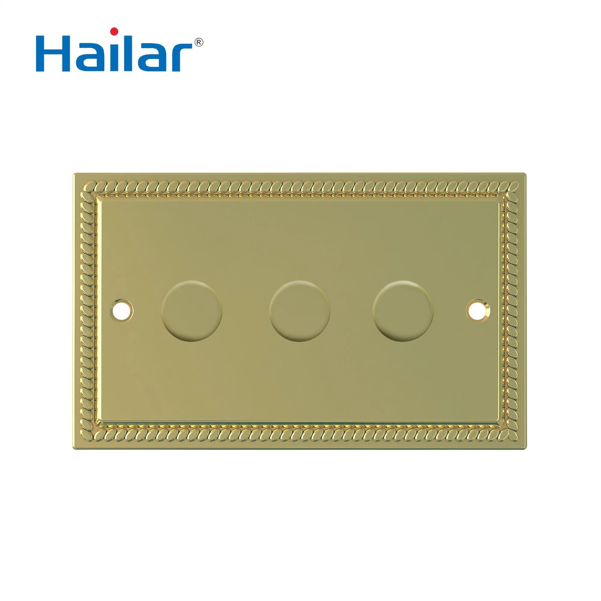 Hailar Polished Brass 3 Gang Dimmer Electric Controller 500W