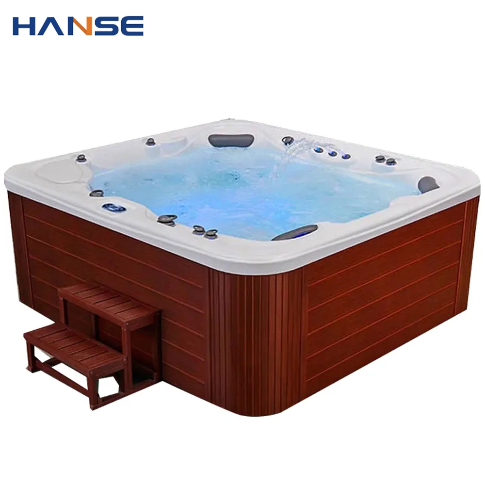 6 Seats Ozone Hydrotherapy Bathtub Home Whirlpool Massage Outdoor SPA Hot Tub