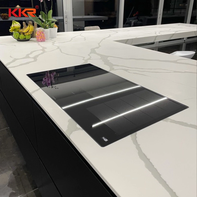 Custom Made Stone Countertop Solid Surface Kitchen Island