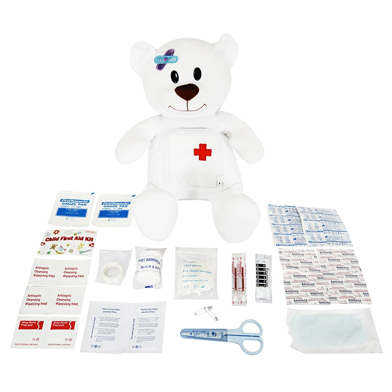 Custom Teddy Bear Design 37PCS Child Use Kids First Aid Kit