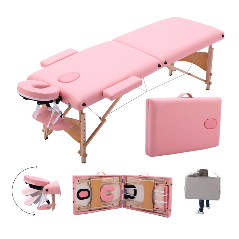 Hochey Massage Bed Folding Thermal Jade Portable Lash Bed Massage Bed Table with Stool