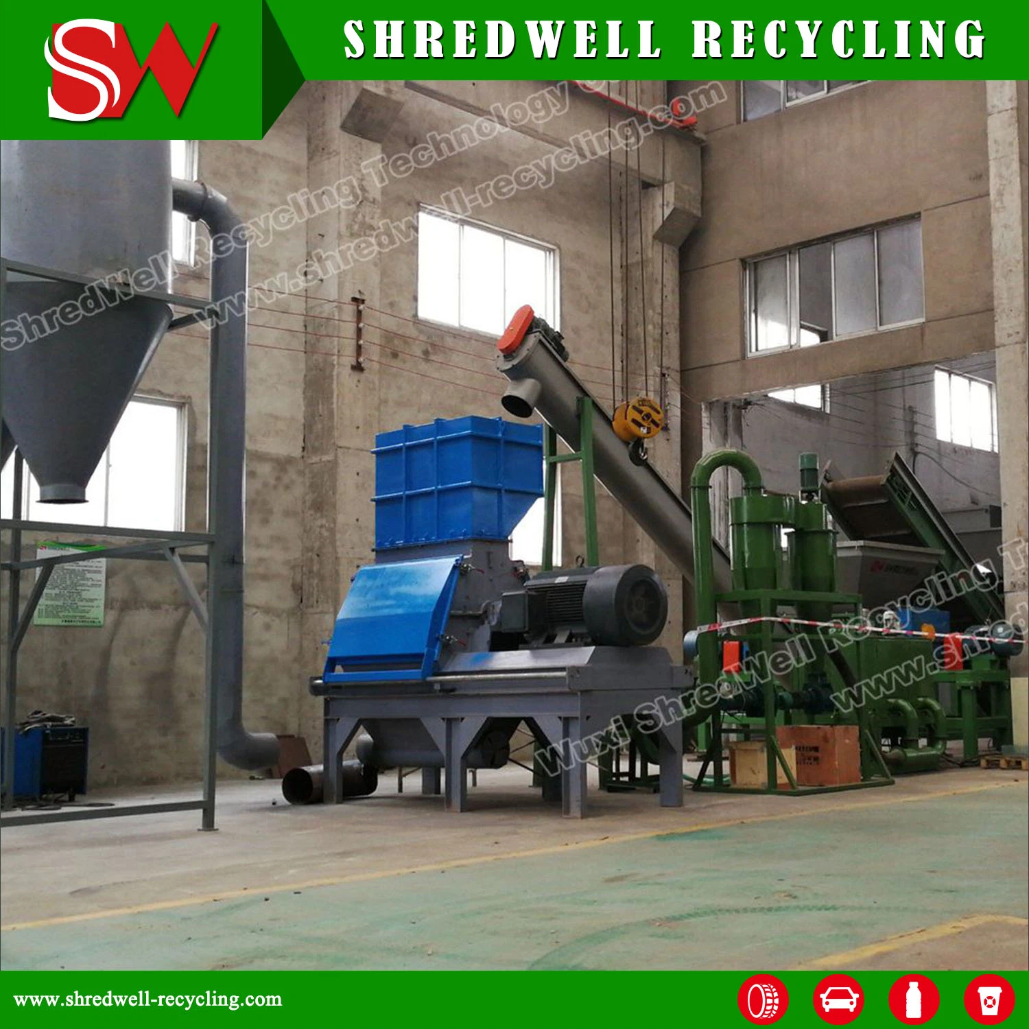 High Capacity Hammer Mill for Waste Wood Recycling