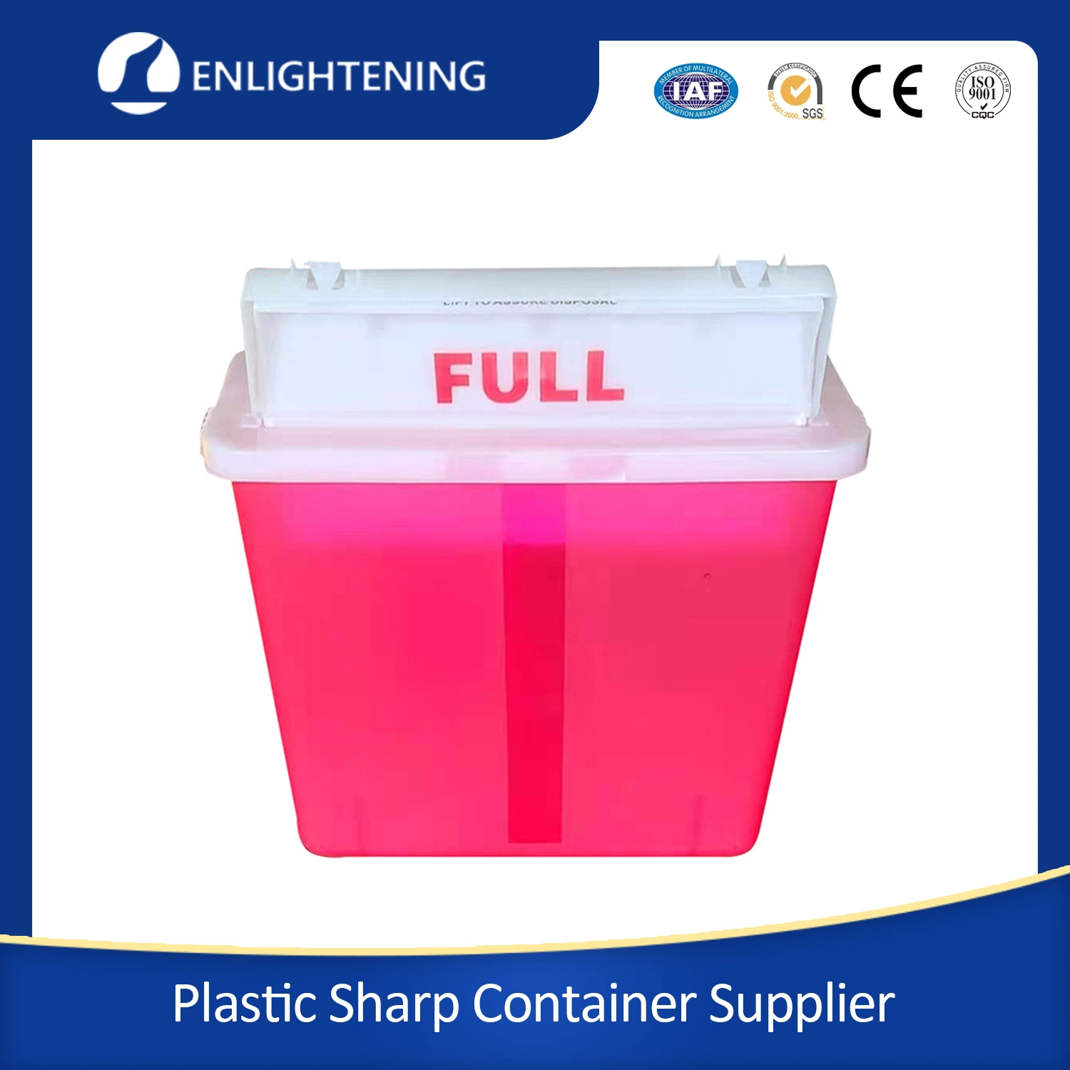 0.1-30L jetable plastique médical couvercle manquant taille poche objets pointus élimination Bacs conteneurs boîtes de collecte pour l'hôpital