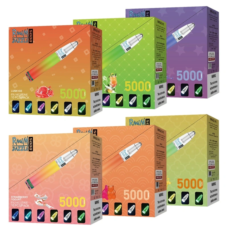 Meilleure vente Randm Dazzle 6 saveurs dans 5000 bouffées Vape stylo jetable