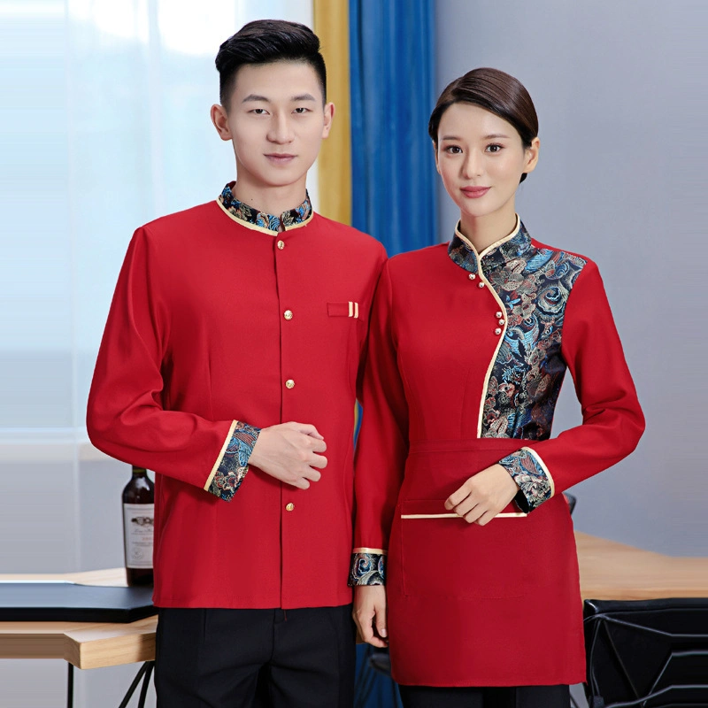 High quality/High cost performance Classic Restaurant Different Colors Service Staff Hotel Uniform