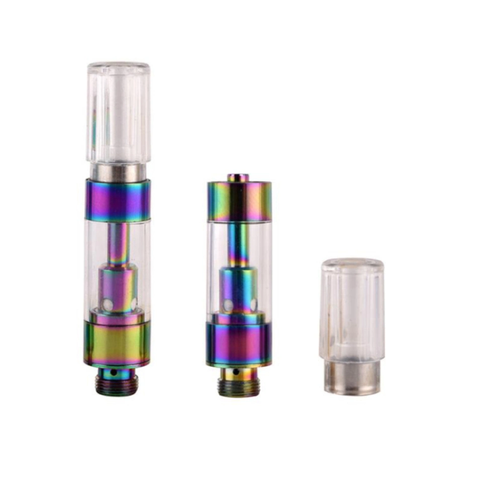 RW C12 Glas Tank flache Mundstück Vertikale Spule Einweg Verdampfer Pen Nachfüllbar Tank Cartomizer Keramikscheibe Messing Organischen Vapor 510 Patrone 1ml