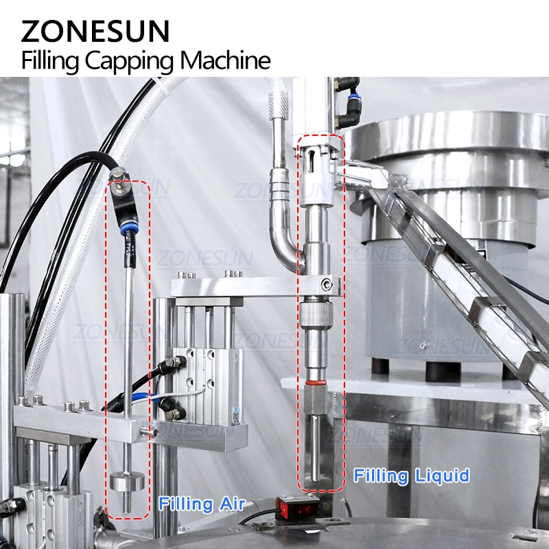 Zonesun Tabletop Rotary Automatic Detergent Liquid Spout Pouch Filling Capping Machine
