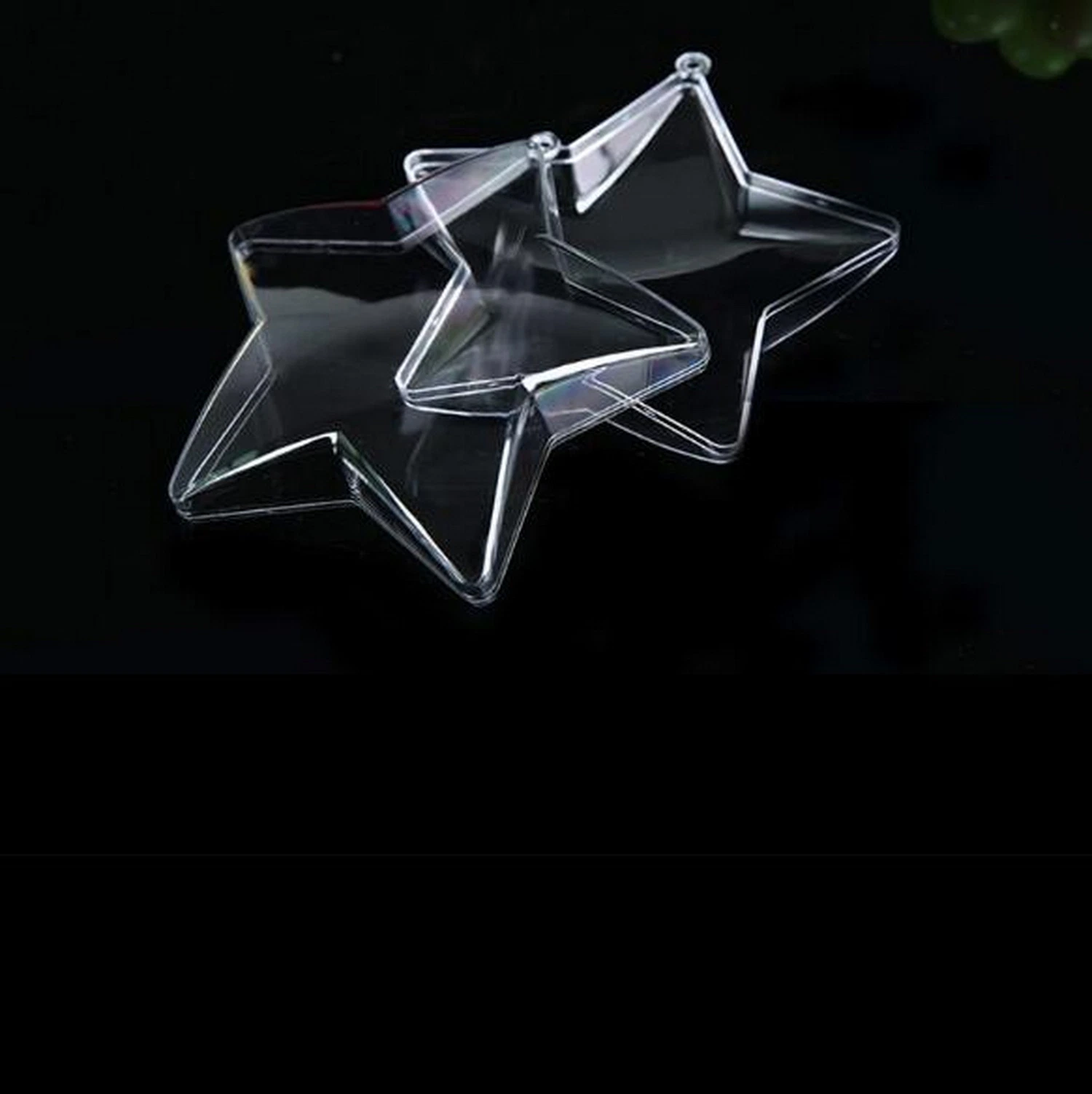 Christmas Hanging Decoration 5 Star Shaped Clear Color Packaging Box