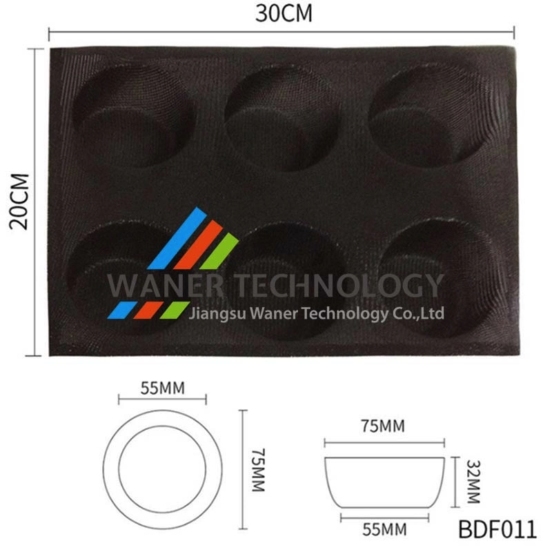 Perforiertes Hamburger-Formen-Muffin-Pan-Tray Aus Silikon