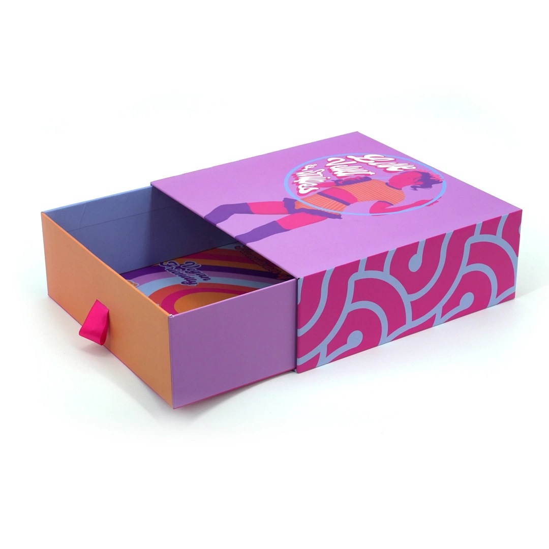 Papel de cartão Premium Luxury Gift com extensão de cabelo Embalagem magnética Gaveta