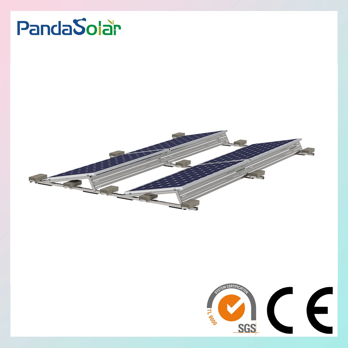 Novo Design PV fornecedores fixo Solar Flat Solar Steek lastro Suportes triangulares