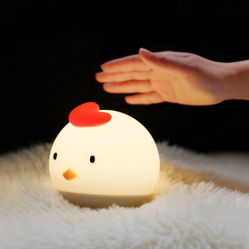 Round Chicken Remote Control Silicone Night Light Other Indoor Lighting