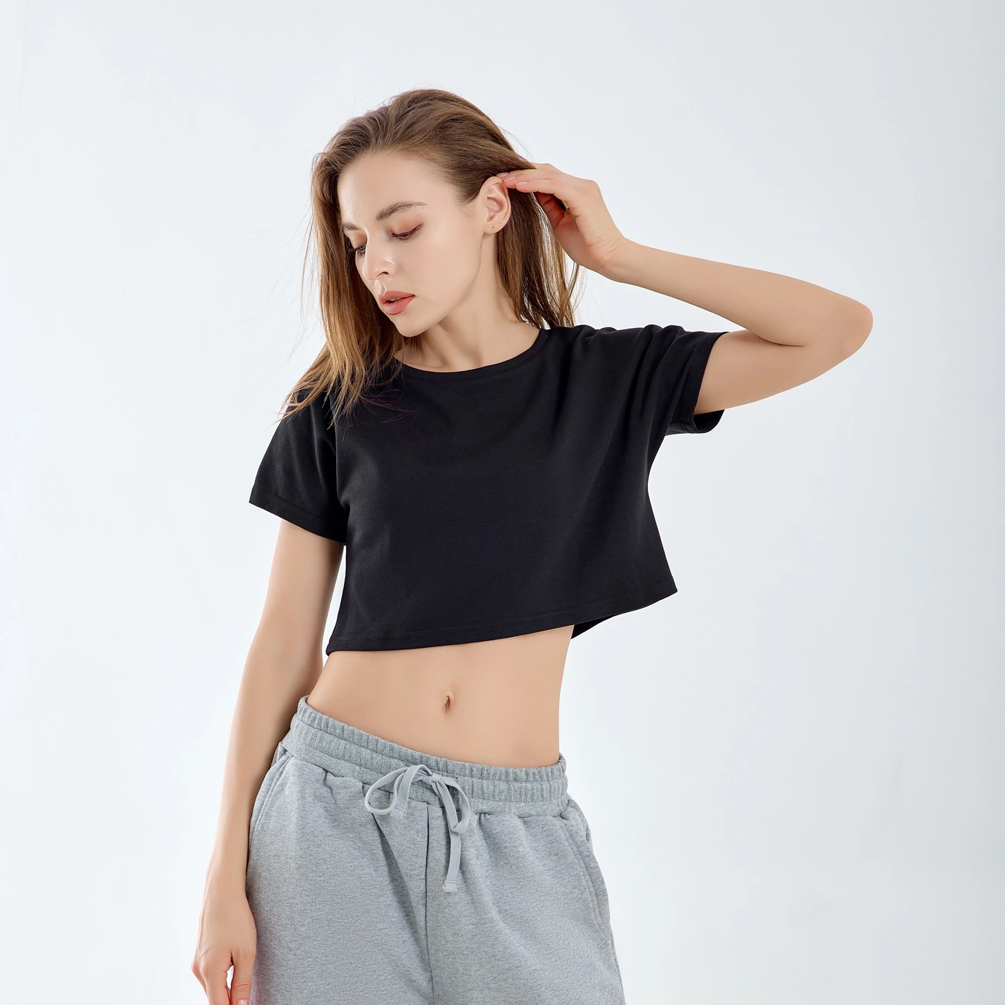 Women's Ultra Soft High quality/High cost performance  Custom Crop Top Shirt Blank Apparel Available for Custom Logo, Embroidery, Design (Low Manufacturer Wholesale/Supplier Price)