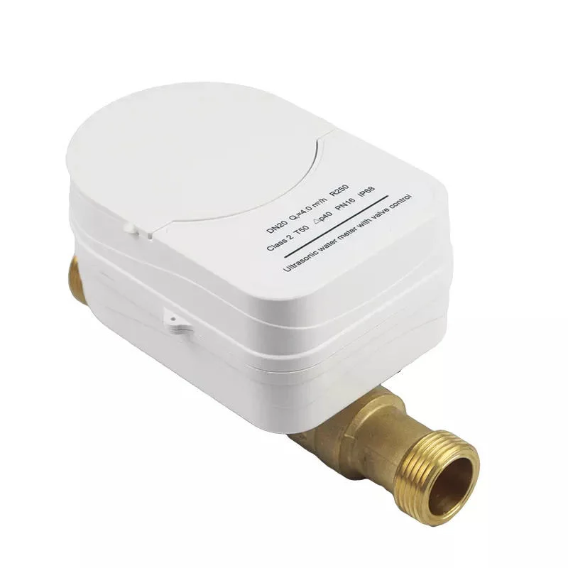 China Manufacturer of DN20 Smart Brass Body Domestic Wireless Water Flow Meter Cnline with Valve